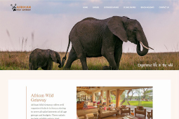 African Wild Getaway web screenshot